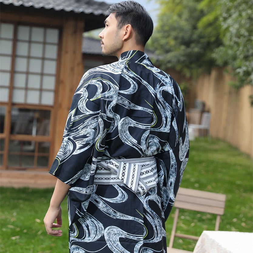 Mens Lightweight Japanese Kimono 'Aso'