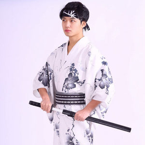 Mens Traditional White Kimono 'Nakazuma'