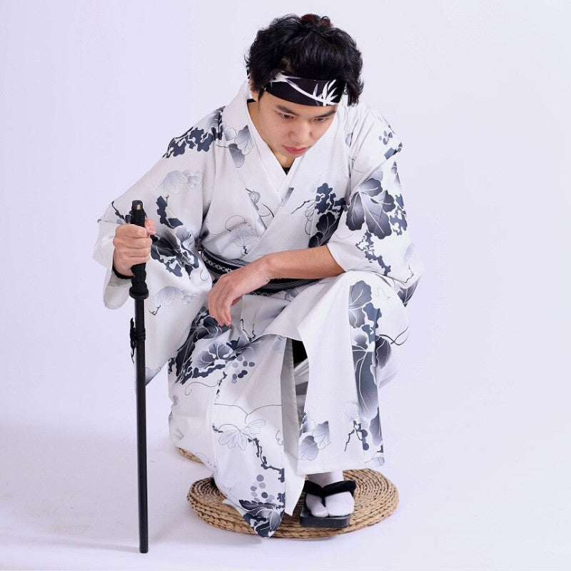 Mens Traditional White Kimono 'Nakazuma'