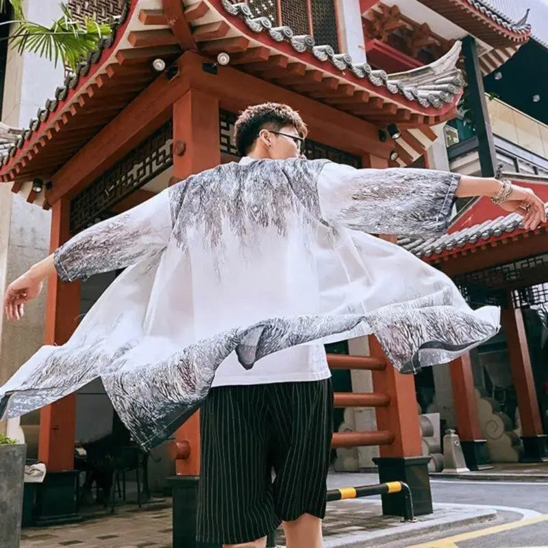 Mens Transparent Kimono Jacket 'Enhypen'