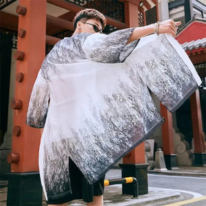 Mens Transparent Kimono Jacket 'Enhypen'