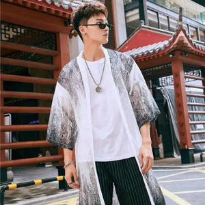 Mens Transparent Kimono Jacket 'Enhypen'