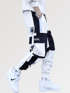 Mens White Japanese Streetwear Pants 'Saku'