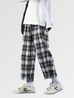 Load image into Gallery viewer, Mens Wide Japanese Check Pants &#39;Ina&#39;
