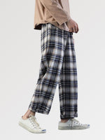 Load image into Gallery viewer, Mens Wide Japanese Check Pants &#39;Ina&#39;

