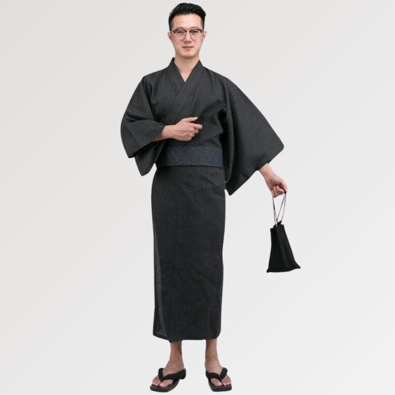 Mens Yukata Large Size 'Gassan'