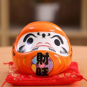 Orange Daruma Moneybox