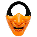 Load image into Gallery viewer, Orange Japanese Demon Mask
