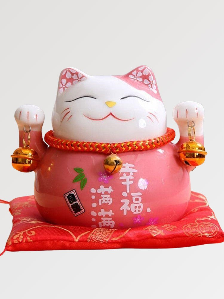 Pink Maneki-Neko Money Box