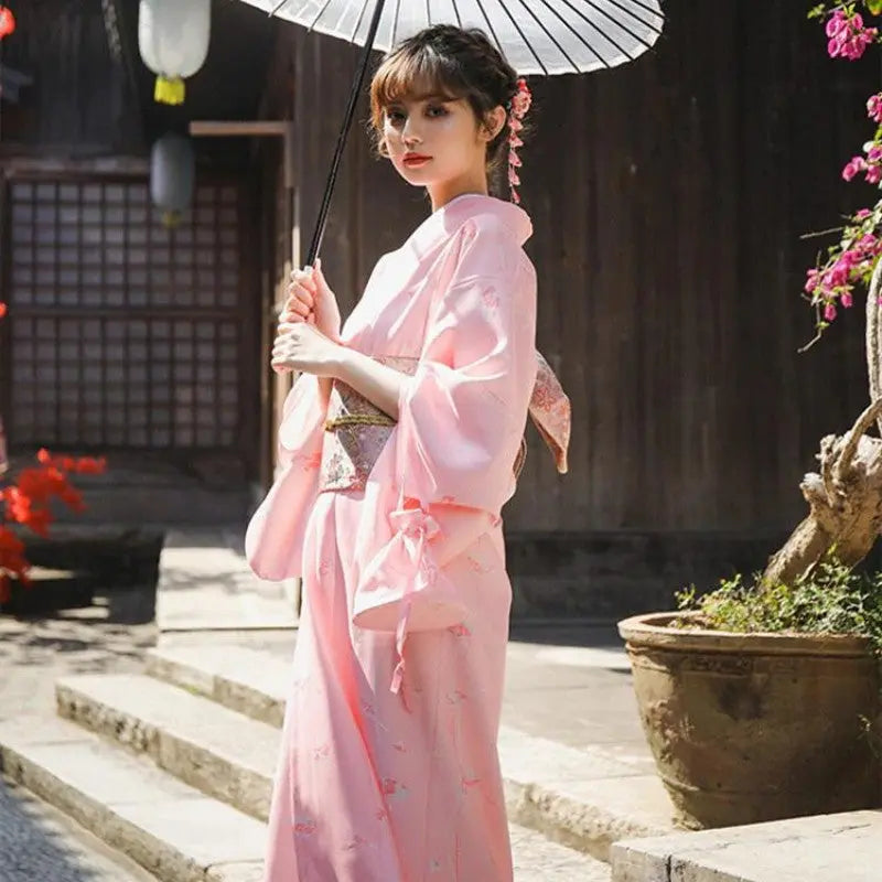 Pink Traditional Kimono for Women 'Tateshina'