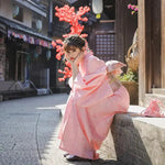 Load image into Gallery viewer, Pink Traditional Kimono for Women &#39;Tateshina&#39;
