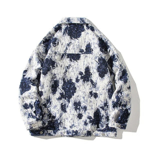 Printed Pattern Denim Jacket 'Ito'