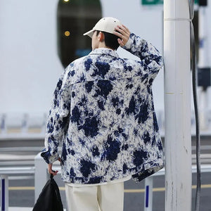 Printed Pattern Denim Jacket 'Ito'