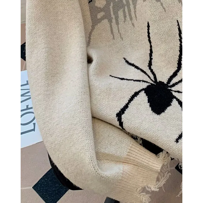 Spider Pattern Streetwear Sweater