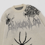 Load image into Gallery viewer, Spider Pattern Streetwear Sweater
