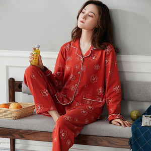 Red Silk Japanese Pajamas