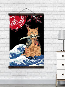 Rising Sun Painting 'Neko Kanagawa'