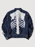Load image into Gallery viewer, Skeleton Denim Jacket
