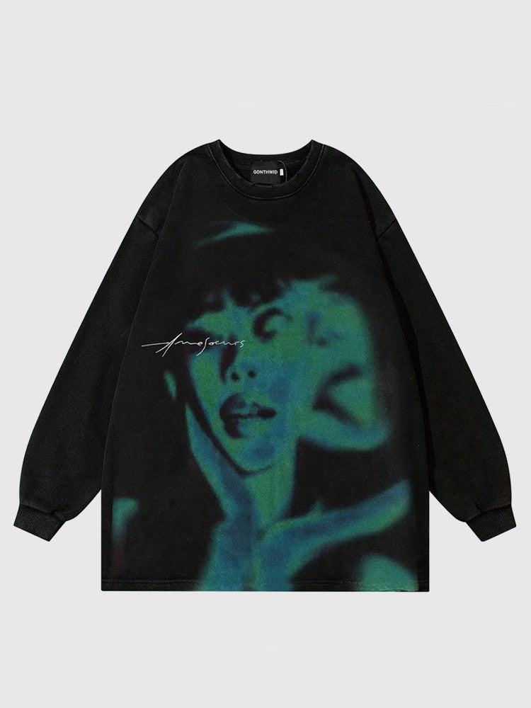 Streetwear Japanese Sweatshirt 'Illusion'
