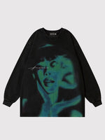 Load image into Gallery viewer, Streetwear Japanese Sweatshirt &#39;Illusion&#39;

