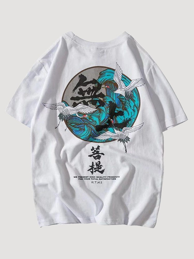 T-shirt Japanese Cranes 'Taiyo'