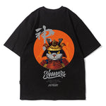Load image into Gallery viewer, T-shirt Japanese Pattern &#39;Samurai Cat&#39;
