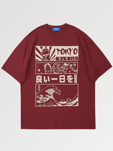 T-shirt with Japanese Pattern 'Dento'