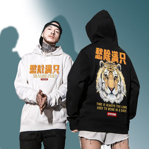 Tiger Hoodie Japanese Script 'Warui'