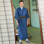 Load image into Gallery viewer, Traditional Blue Mens Kimono &#39;Odaigahara&#39;
