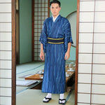 Load image into Gallery viewer, Traditional Blue Mens Kimono &#39;Odaigahara&#39;
