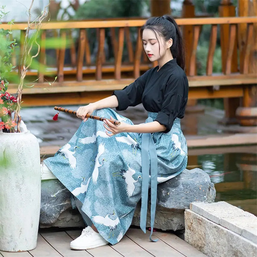Traditional Dress 'Japanese Cranes' – My Japan Clothes