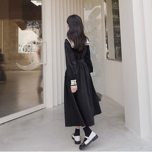 Traditional Japanese Black Dress 'Hangaku'