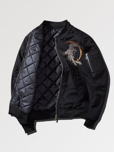 Traditional Japanese Embroidered Bomber 'Tottori'