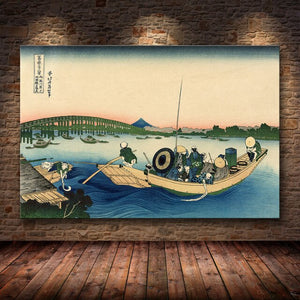Traditional Japanese Fishermen Print 'Itsukushima'