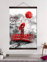 Load image into Gallery viewer, Traditional Japanese Painting &#39;Geisha and Umbrella&#39;
