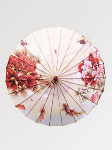 Traditional Japanese Umbrella 'Rose and Koi Carp'