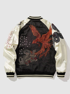 Traditional Sukajan Jacket Phoenix Pattern 'Tori'