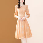 Load image into Gallery viewer, Trendy Orange Japanese Dress &#39;Keiko&#39;

