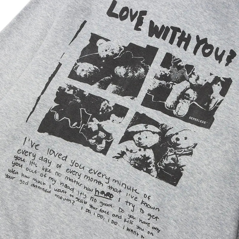Vintage Japanese Hoodie 'Love With You'