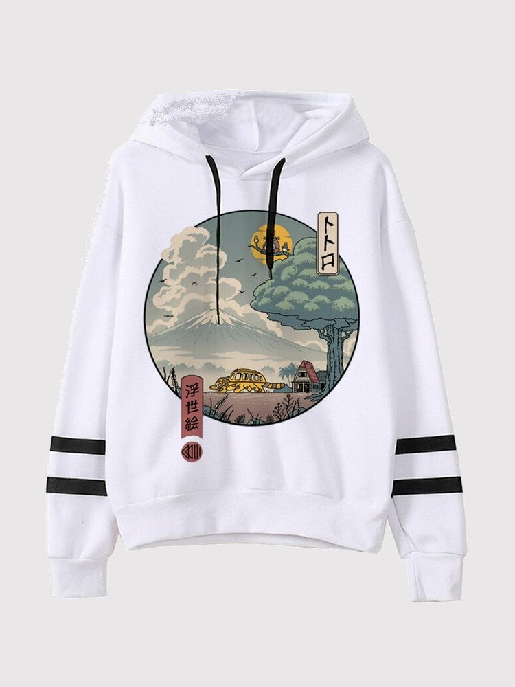 White Japanese Hoodie 'Hyogo'