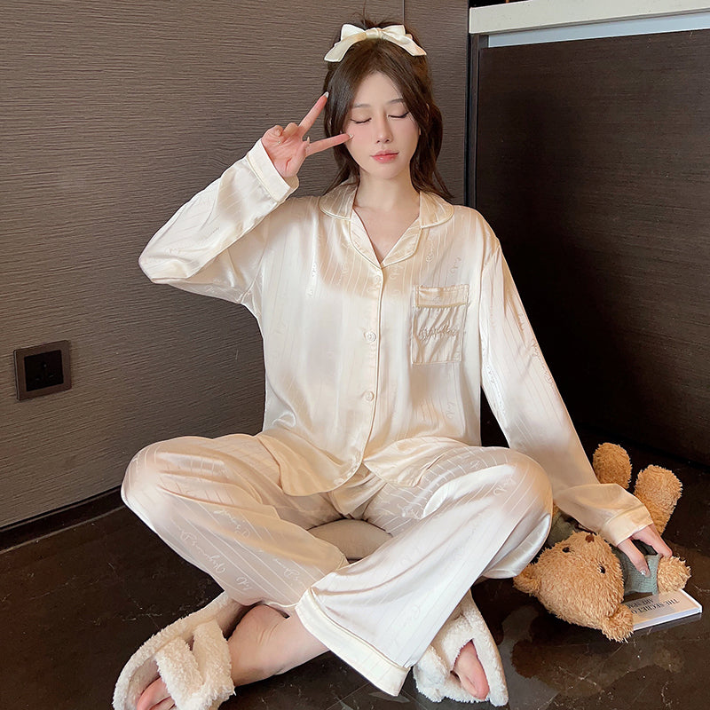 White Silk Japanese Pajamas