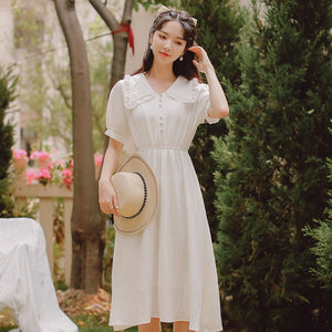 White Vintage Japanese Dress 'Toshiko'