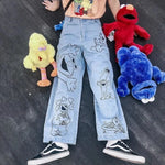 Load image into Gallery viewer, Women&#39;s Elmo Pattern Pants &#39;Nagoya&#39;
