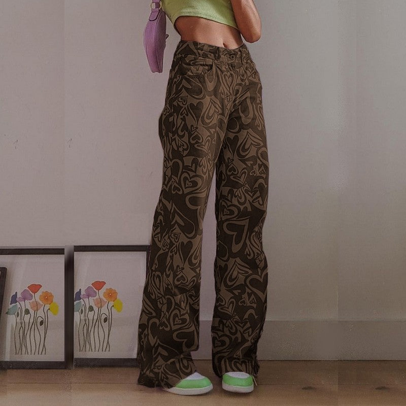 Women Heart Pattern Pants 'Kyoto'