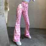 Load image into Gallery viewer, Women&#39;s Pink Heart Print Pants &#39;Kurashiki&#39;
