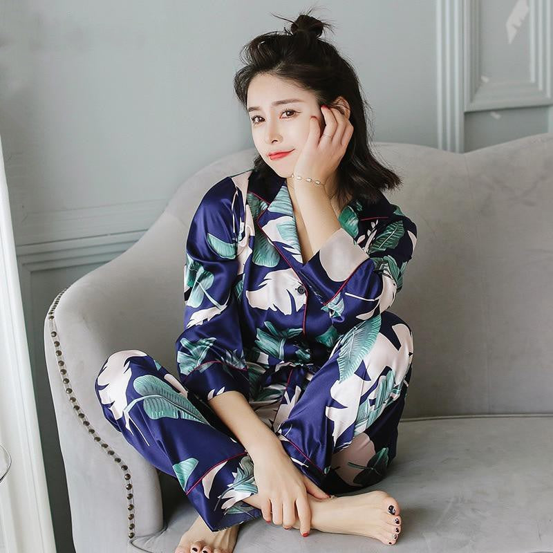 Women Satin Japanese Pajamas