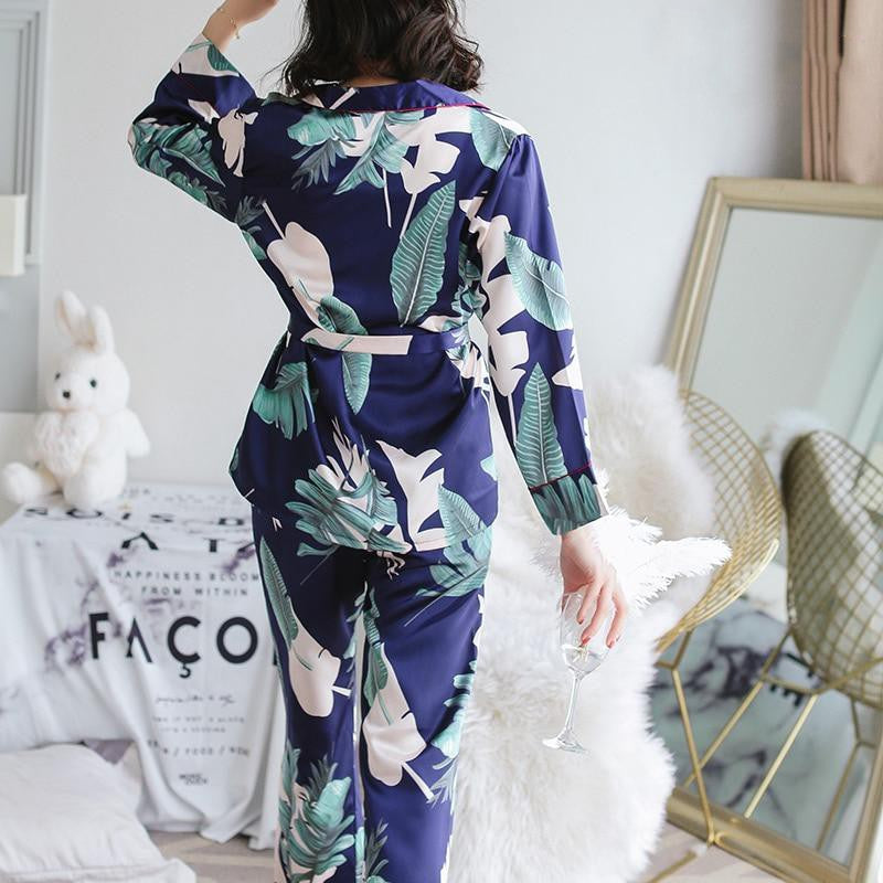 Women Satin Japanese Pajamas