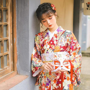 Women's Japanese Floral Kimono 'Nomi'