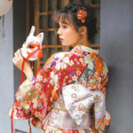 Load image into Gallery viewer, Women&#39;s Japanese Floral Kimono &#39;Nomi&#39;
