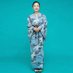 Load image into Gallery viewer, Women&#39;s Kanagawa Wave Kimono &#39;Ninohe&#39;
